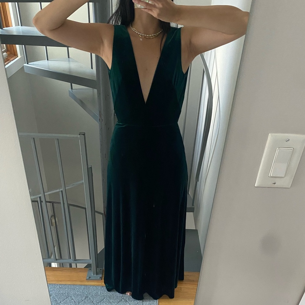 Emerald Velvet Maxi Dress